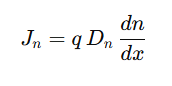 Electron Diffusion Current Density Equation