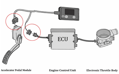 ECU Controlling Throttle Based on Accelerator Input