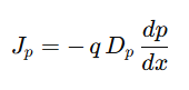 Hole Diffusion Current Density Equation